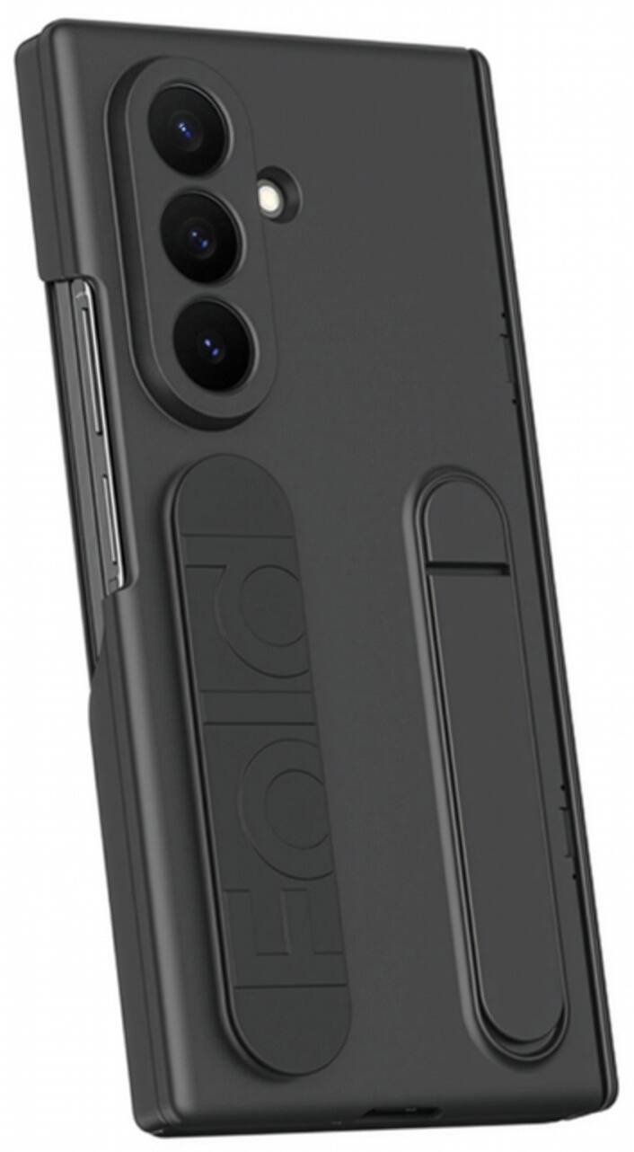 Alt View 9. Nakedcellphone - Handy Series for Samsung Galaxy Z TriFold Phone Case - Built-In Screen Protector and Hinge Cover - Black.
