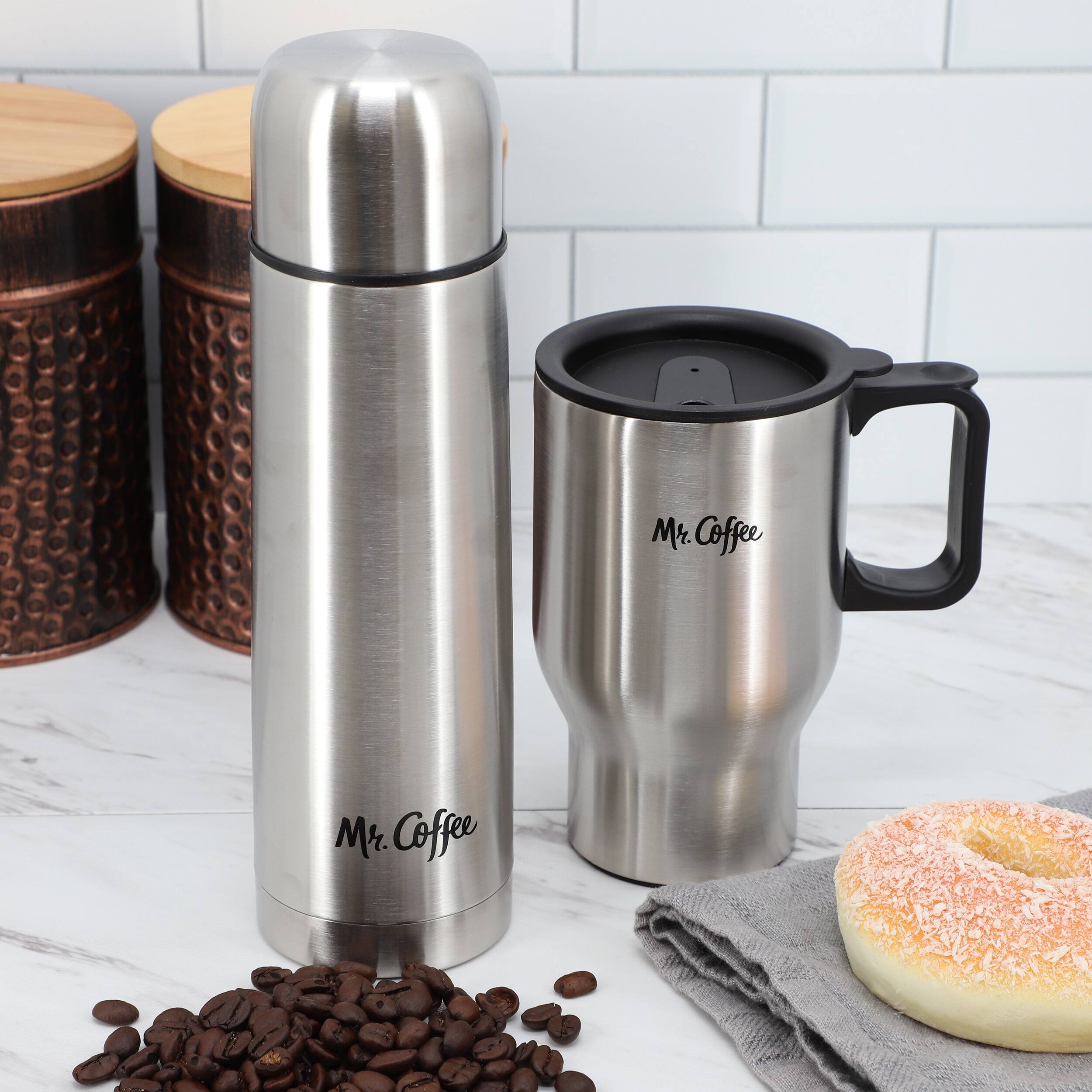 Mr. Coffee Javelin 2 Piece Thermal Bottle and Travel Mug Set