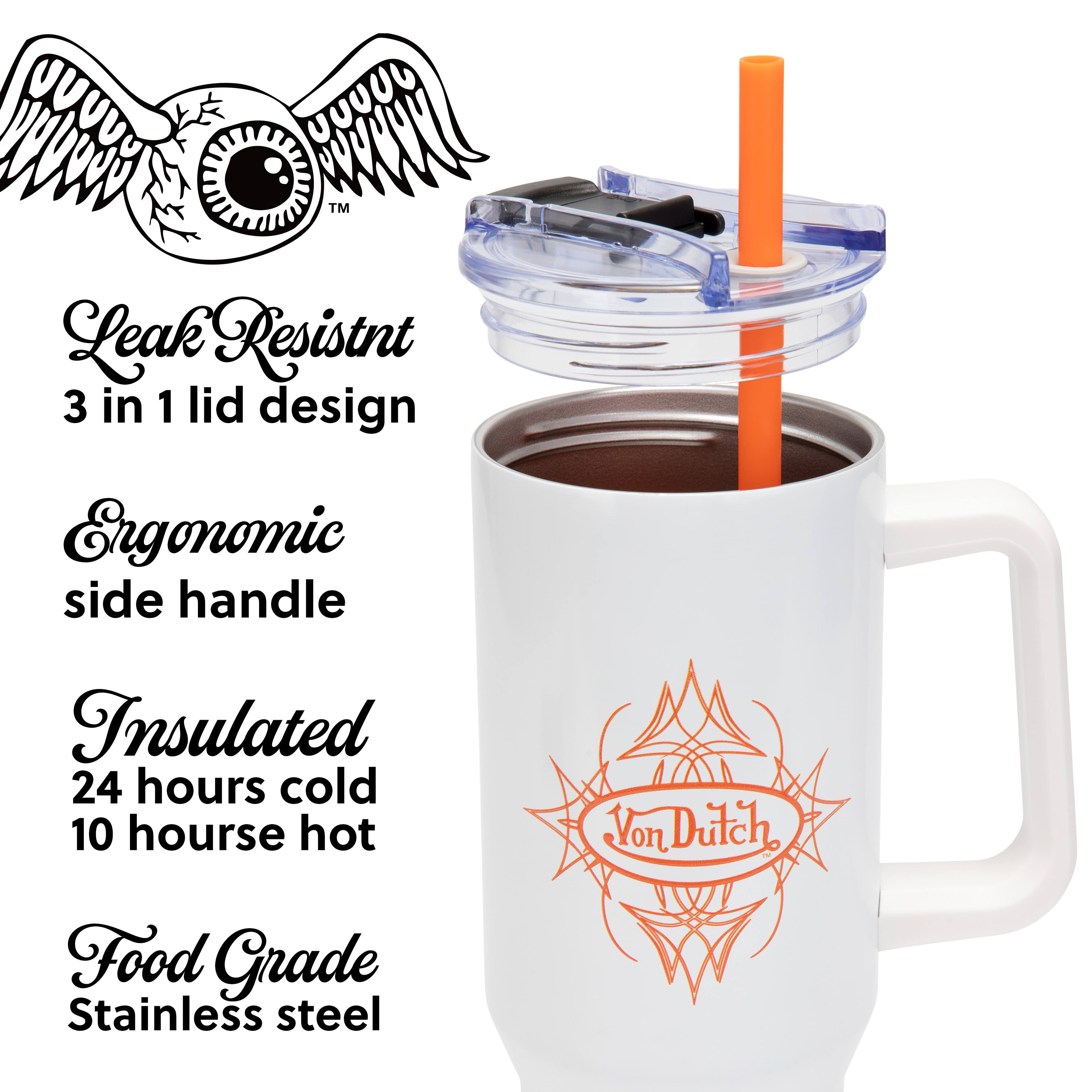 Von Dutch 40oz Double Walled Insulated Stainless Steel Tumbler