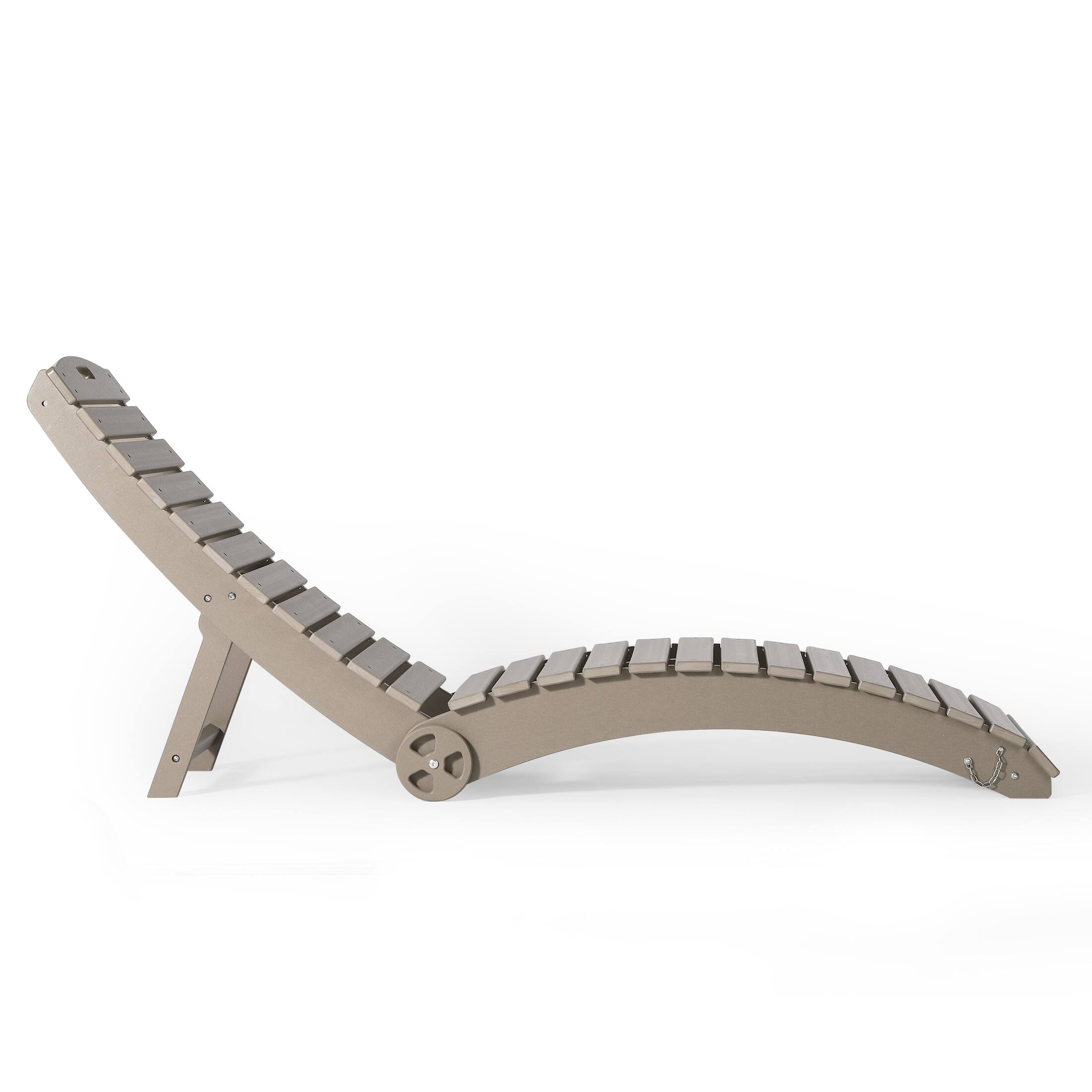 Left. WestinTrends - WestinTrends Ventura Outdoor HDPE In-Pool Patio Chaise Lounge Chair With Wheels - Weathered Wood.