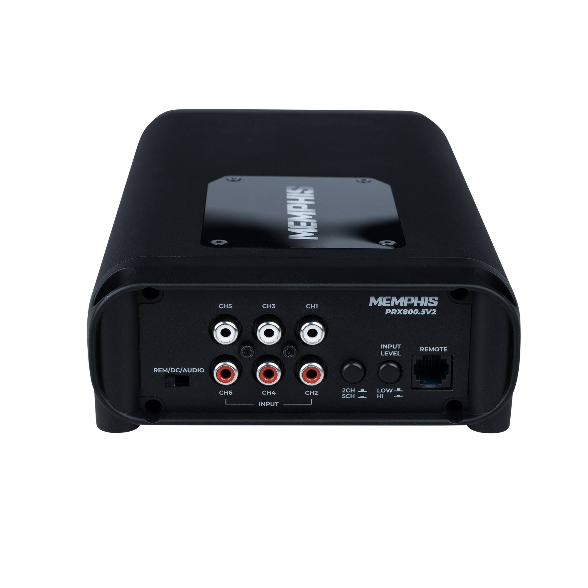 MEMPHIS  
PRX800.5V2  

CH1  
CH2  
CH3  
CH4  
CH5  
CH6  

INPUT LEVEL  
REMOTE  
2CH  
SCH  
LOW  
HI  

REM/DC/AUDIO