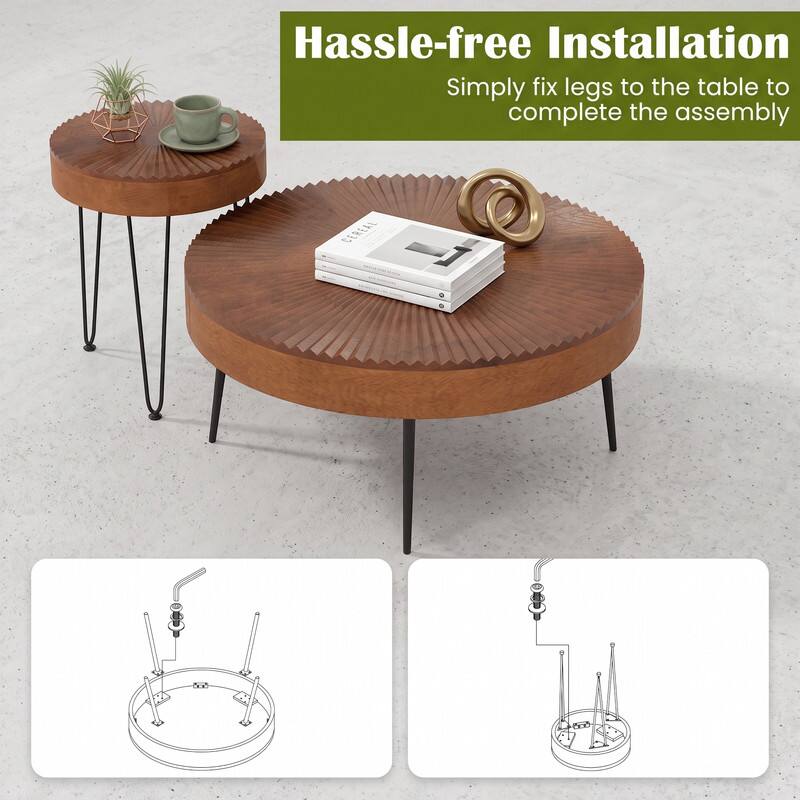 Hassle-free Installation  
Simply fix legs to the table to complete the assembly