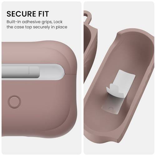 SECURE FIT  
Built-in adhesive grips, lock the case top securely in place