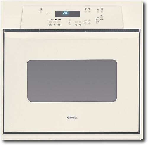 Front Standard. Whirlpool - 27" Built-In Single Electric Wall Oven - Biscuit-on-Biscuit.