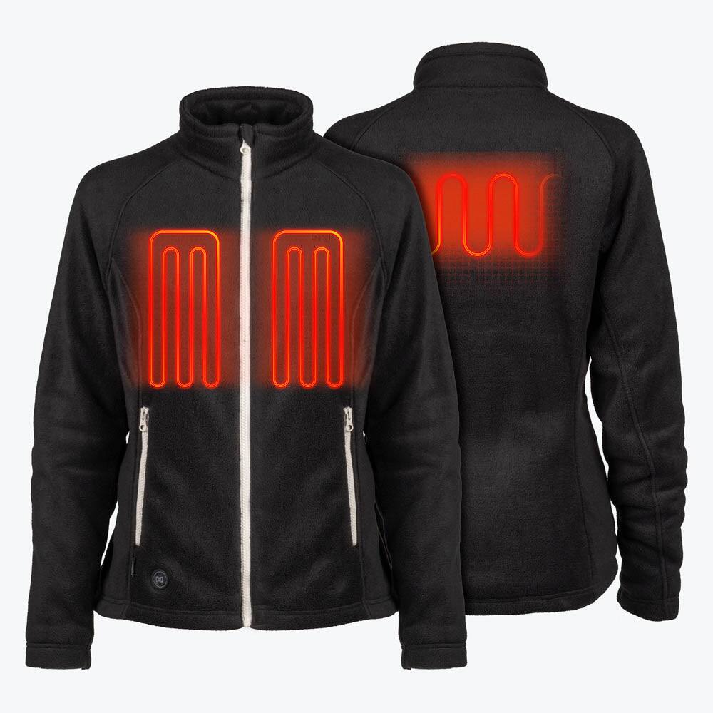 Alt View 1. Mobile Warming - Women's Trek 2.0 Heated Fleece Jacket - Black.