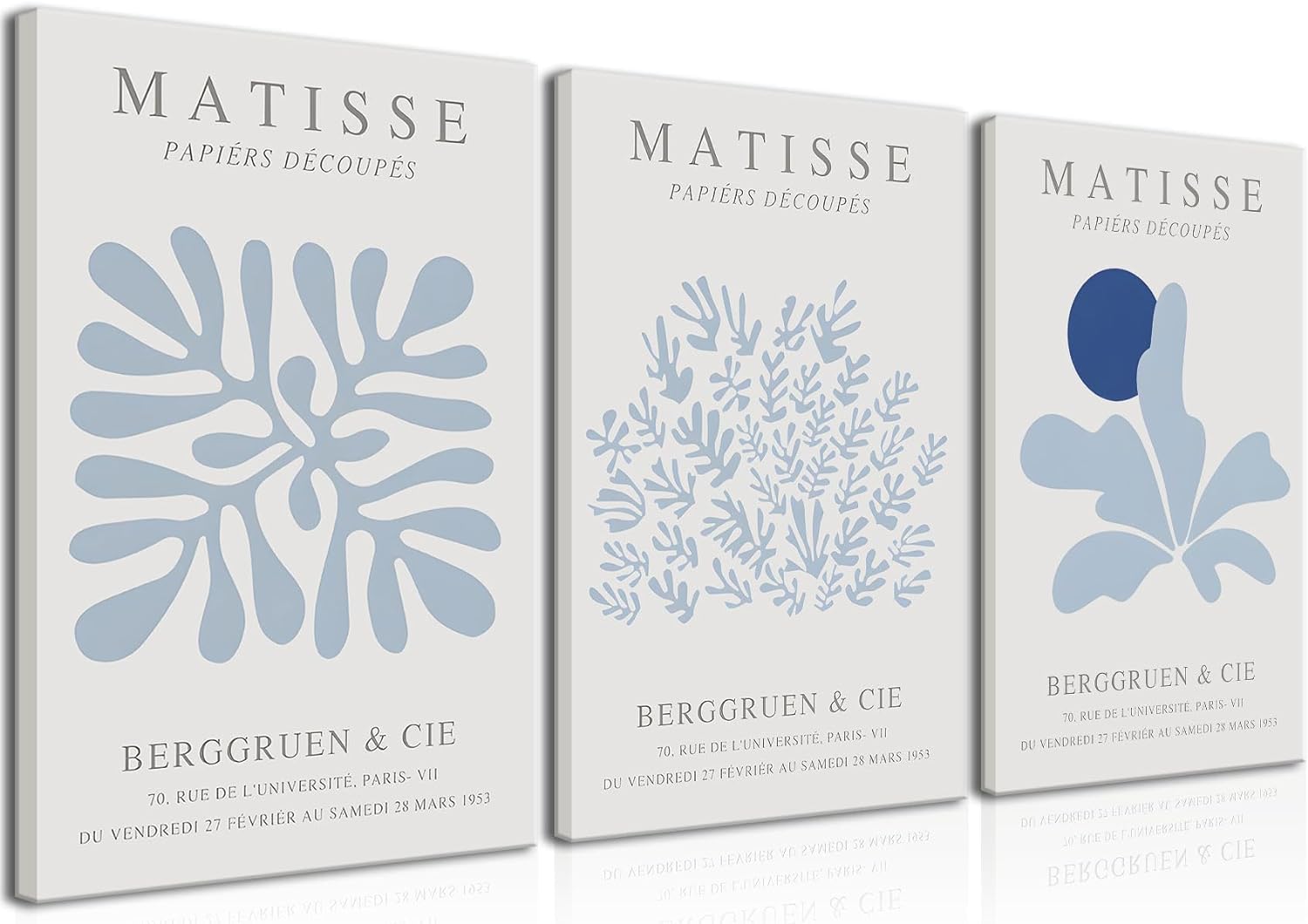 MATISSE  
PAPIERS DÉCOUPÉS  

BERGGRUEN & CIE  
70, RUE DE L'UNIVERSITÉ, PARIS-VII  
DU VENDREDI 27 FÉVRIER AU SAMEDI 28 MARS 1953  

MATISSE  
PAPIERS DÉCOUPÉS  

BERGGRUEN & CIE  
70, RUE DE L'UNIVERSITÉ, PARIS-VII  
DU VENDREDI 27 FÉVRIER AU SAMEDI 28 MARS 1953  

MATISSE  
PAPIERS DÉCOUPÉS  

BERGGRUEN & CIE  
70, RUE DE L'UNIVERSITÉ, PARIS-VII  
DU VENDREDI 27 FÉVRIER AU SAMEDI 28 MARS 1953