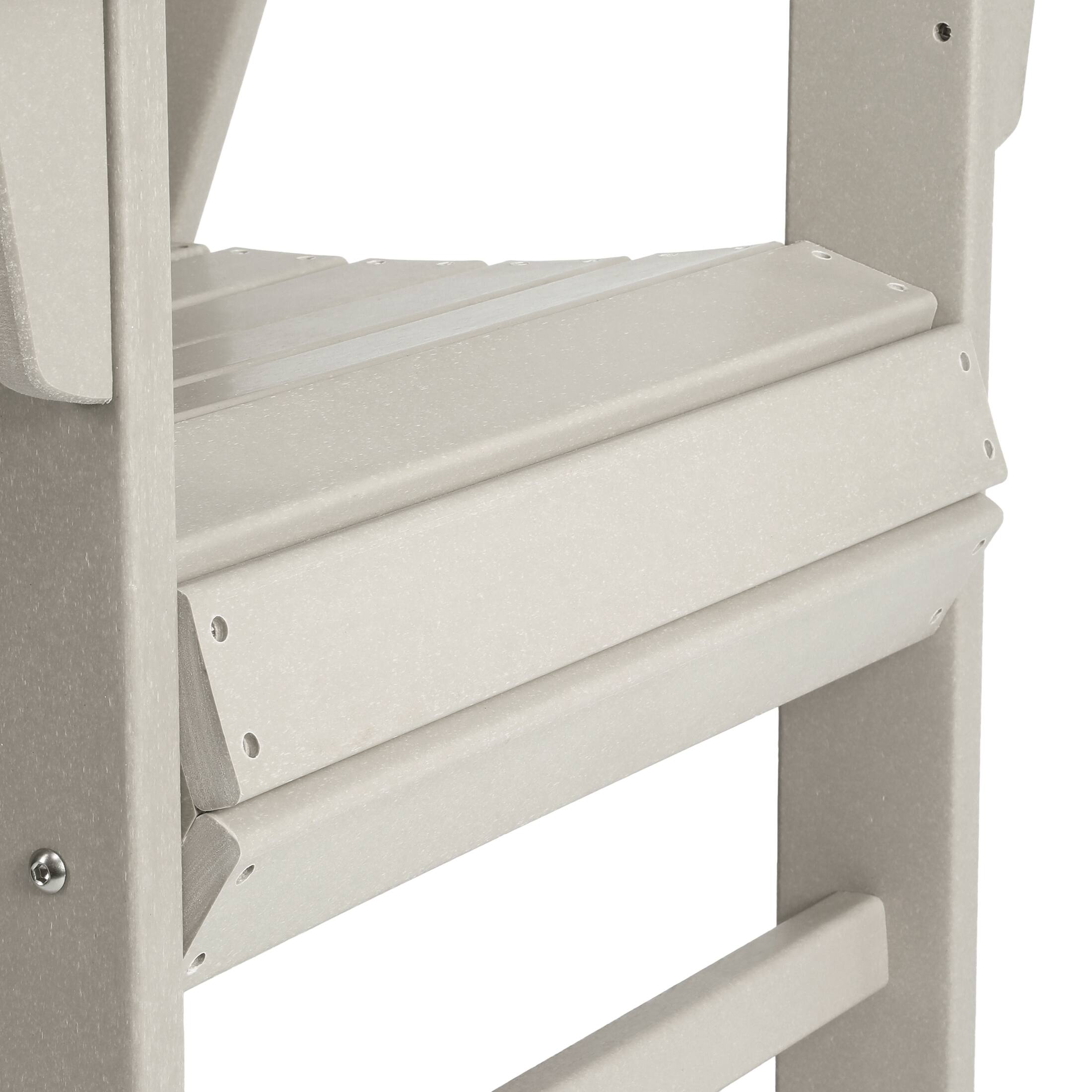 Alt View 6. WestinTrends - WestinTrends Ashore Outdoor Patio HDPE Plastic Modern Adirondack Dining Chair - Sand.