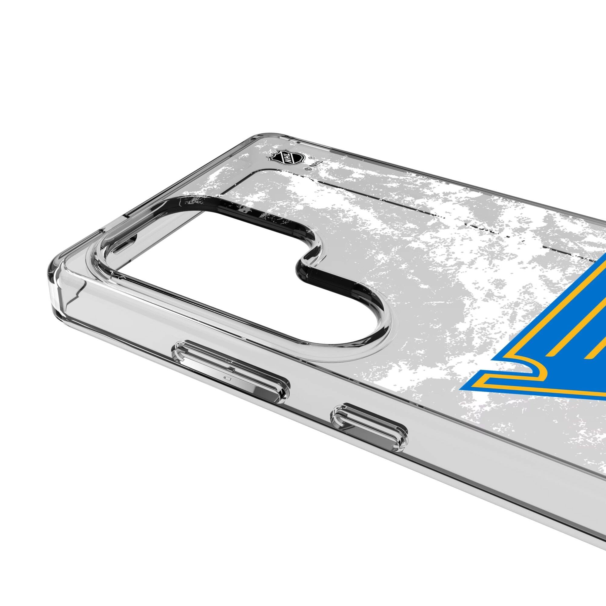 Alt View 2. Keyscaper - St. Louis Blues Galaxy Stripe Clear Ice Case - S25 - Multicolor.