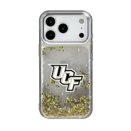 Keyscaper - NCAA - UCF Knights Linen Logo iPhone Glitter Case - 14 - Multicolor