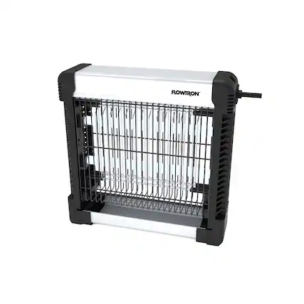 Front. Flowtron - Indoor Bug Zapper with 3000V Power, LED Lamp, Shock Grid & 8W Bulbs for Insect Control - Black.