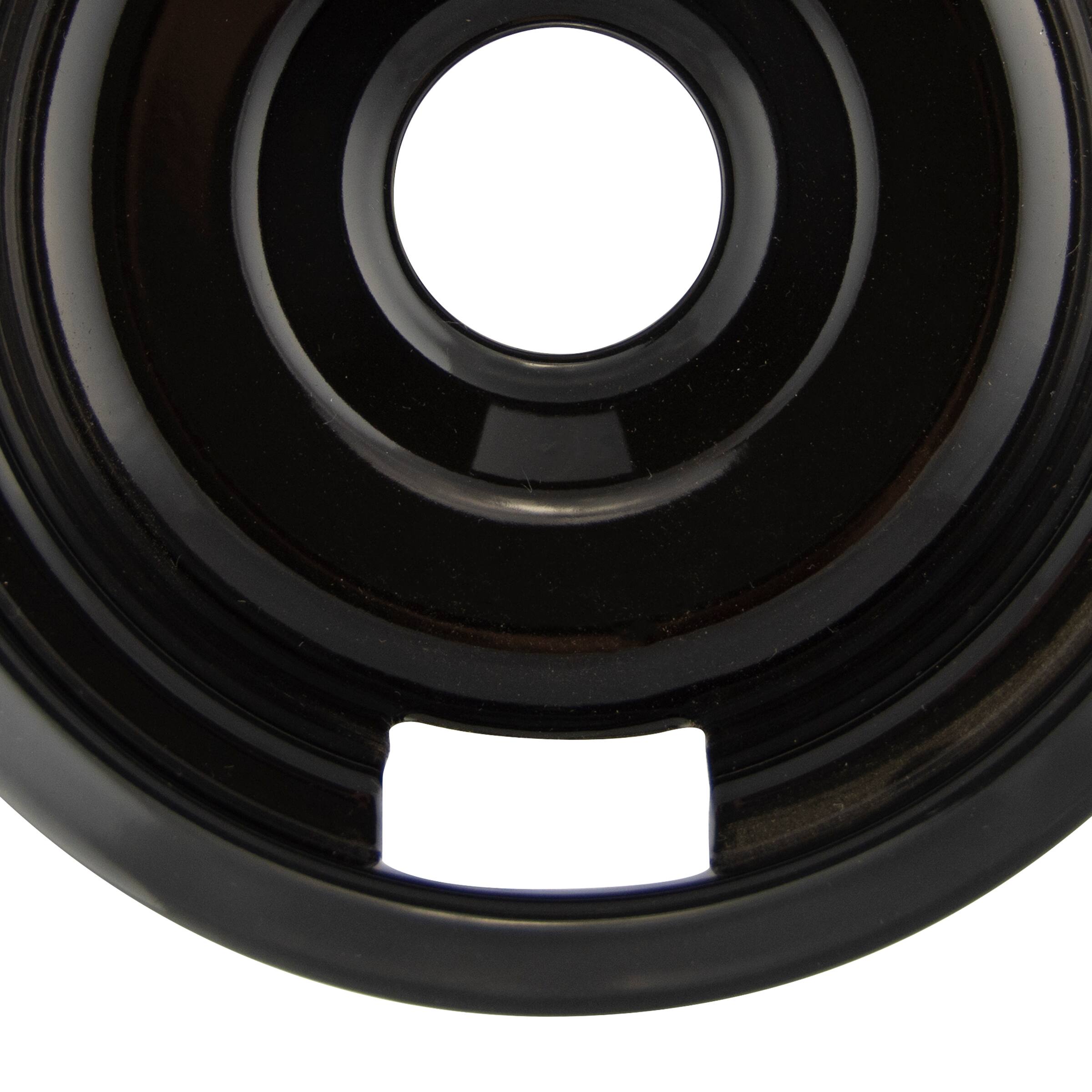 Alt View 5. Range Kleen - Range Kleen P109104XH Style F 4pk Heavy Duty Black Porcelain Drip Bowls, 2 Large and 2 Small.