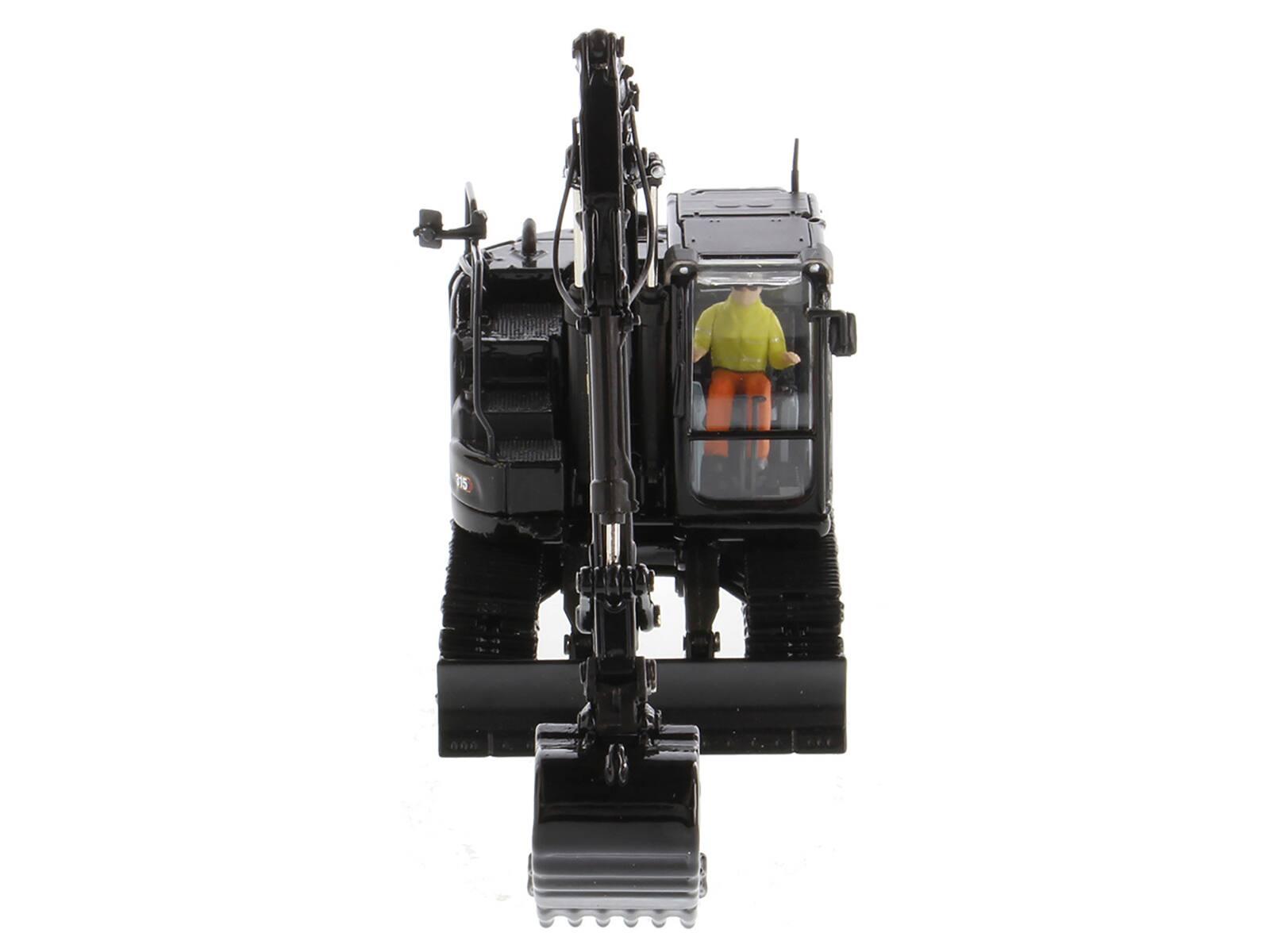 Back. Diecast Masters - CAT Caterpillar 315 Track Type Hydraulic Excavator Special Black Finish with Operator "High Line" Series 1/50 Diecast - Black.