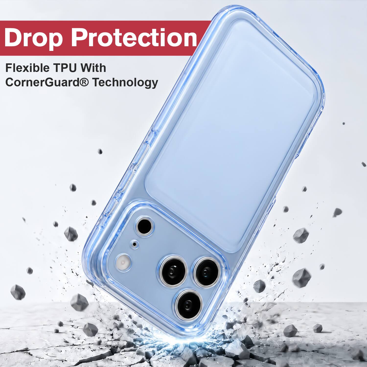 Drop Protection  
Flexible TPU With CornerGuard® Technology