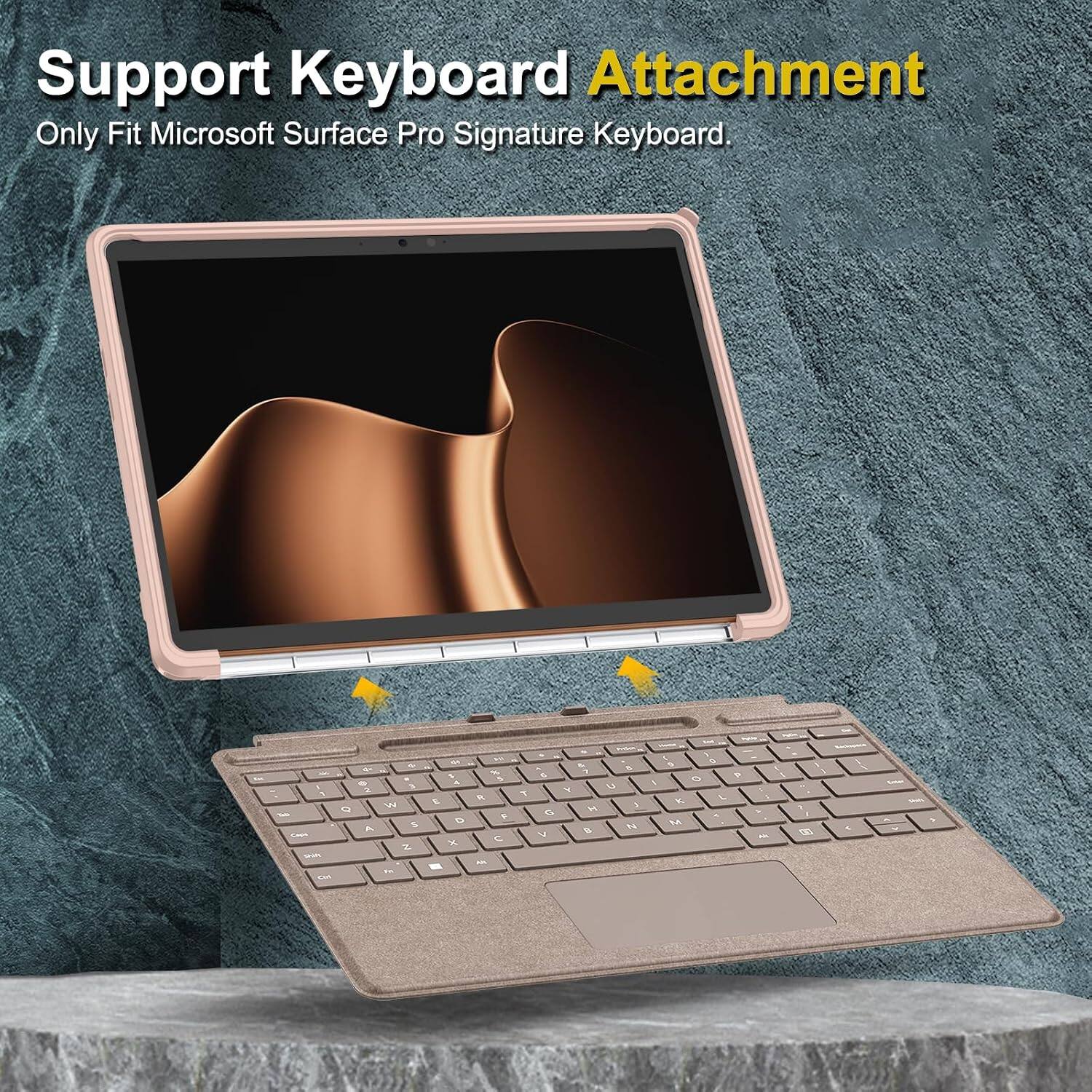 Support Keyboard Attachment Only Fit Microsoft Surface Pro Signature Keyboard.