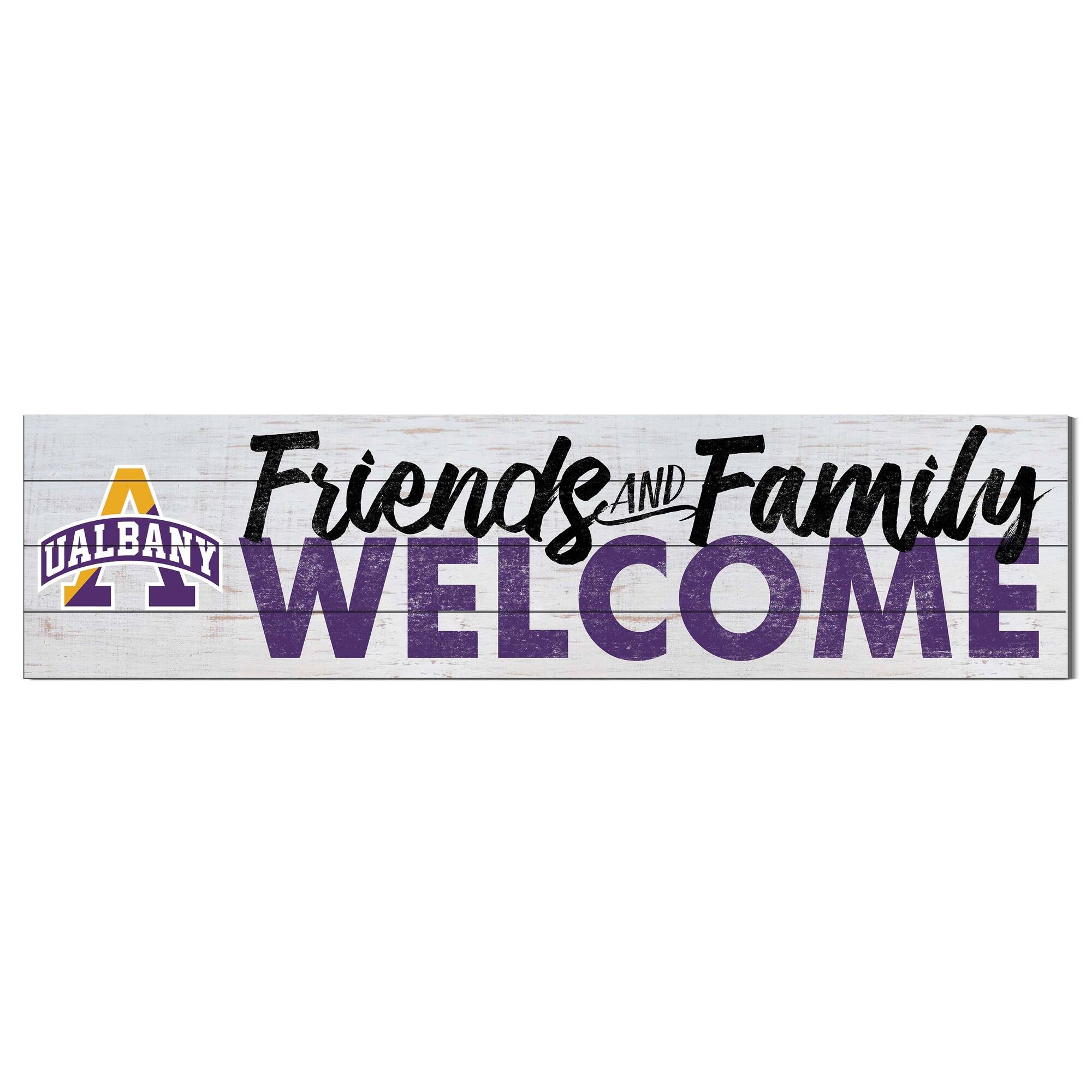 UAlbany Great Danes 10'' x 40'' Friends & Family Welcome Sign