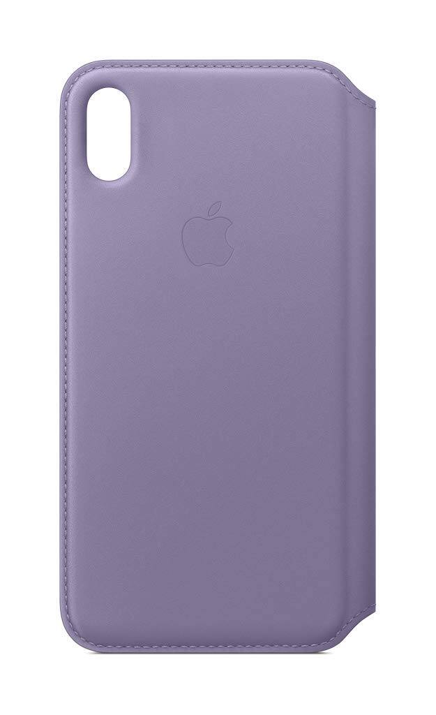 Front. Apple - Apple iPhone Xs Max Leather Folio Case - Lilac - Lilac.