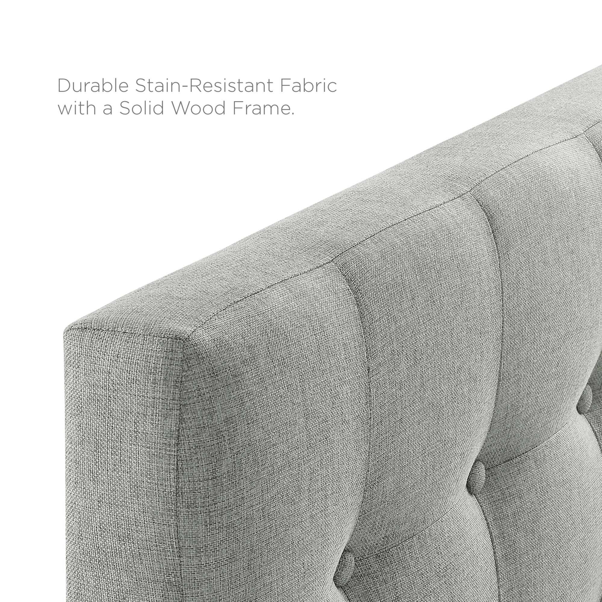 Durable Stain-Resistant Fabric with a Solid Wood Frame.