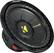 Angle. KICKER - CompS 10" Single-Voice-Coil 4-Ohm Subwoofer - Black.