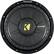 Front. KICKER - CompS 10" Single-Voice-Coil 4-Ohm Subwoofer - Black.