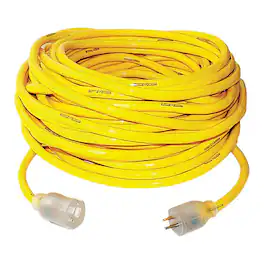 YELLOW JACKET - Outdoor 50 ft. L Extension Cord 10/3 SJTW - Yellow