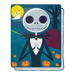 Disney - Nightmare Before Christmas Night Stroll 40 x 50 Inch Silk Touch Throw Blanket - Blue