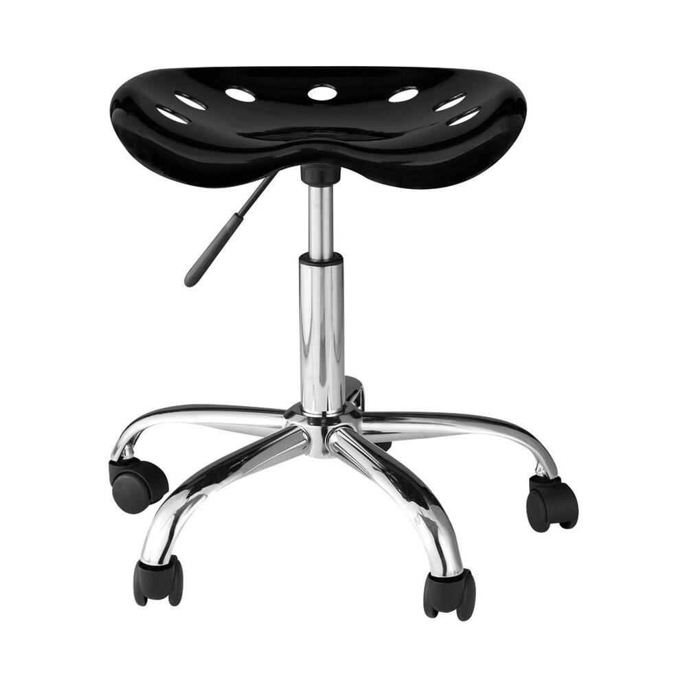 Front. Comfort - Plastic And Steel Stool - Black.