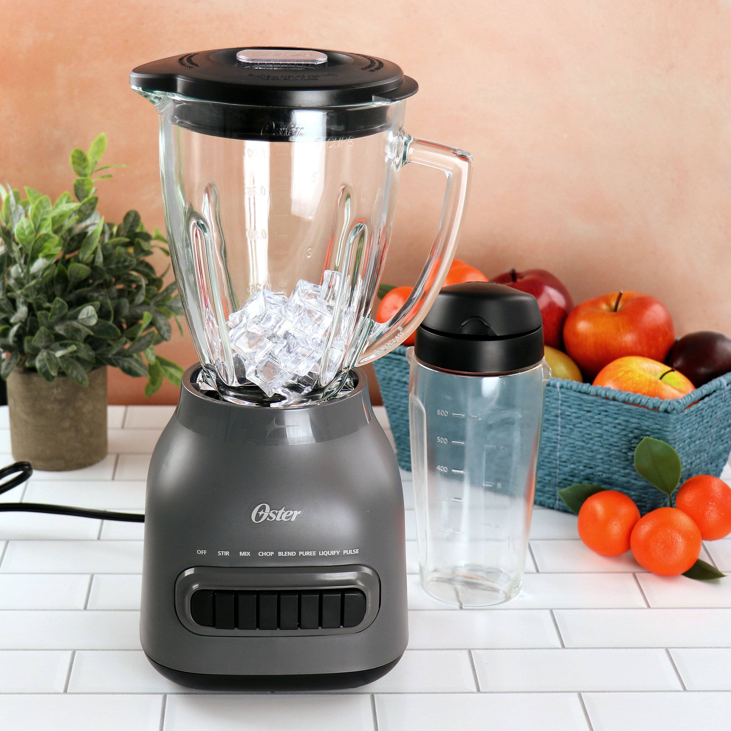 Sure, here is the corrected and grouped text from the image:

- Oster
- OFF STR MIX CHOP BLEND PUREE LIQUIFY PULSE
- LK STUPs 0.) 5 .0 A NA 600 500 400
- LIQUIFY PULSE