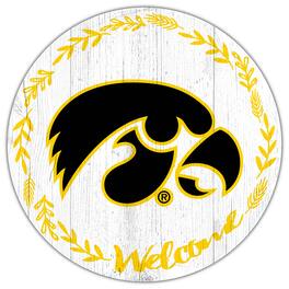Fan Creations - Iowa Hawkeyes 12" Welcome Circle Sign - Multicolor