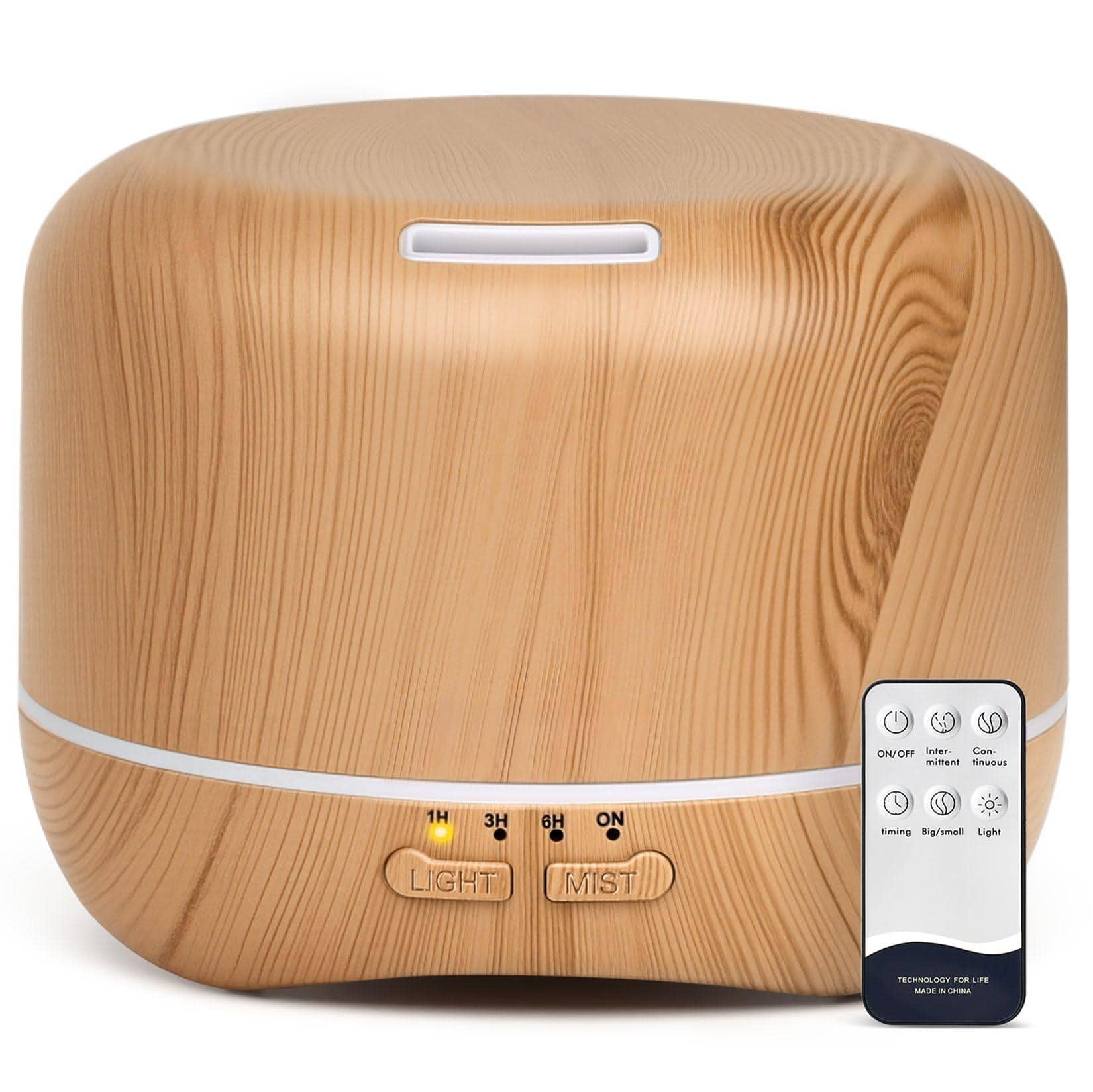 PARKER SLATER - 300ml Diffuser with Ultrasonic, Remote Control, LED Lights, Timer - Quiet Mist Diffusers