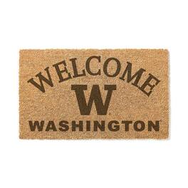 Jardine - Washington Huskies 18" x 34" Welcome Coir Doomat - Brown