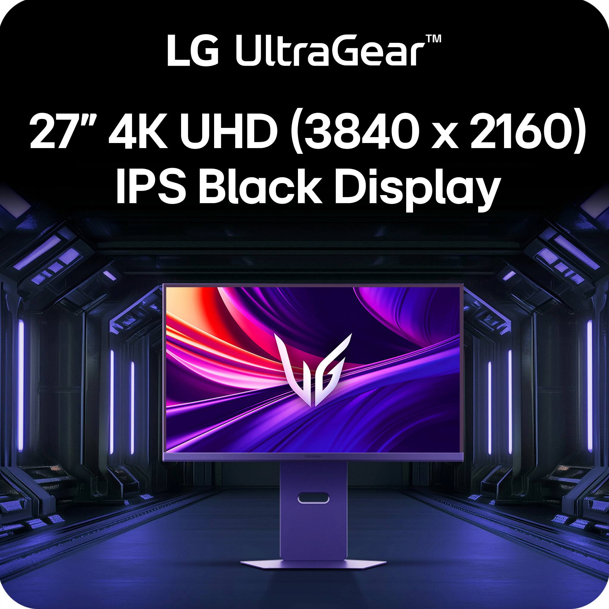 LG UltraGear™  
27" 4K UHD (3840 x 2160) IPS Black Display