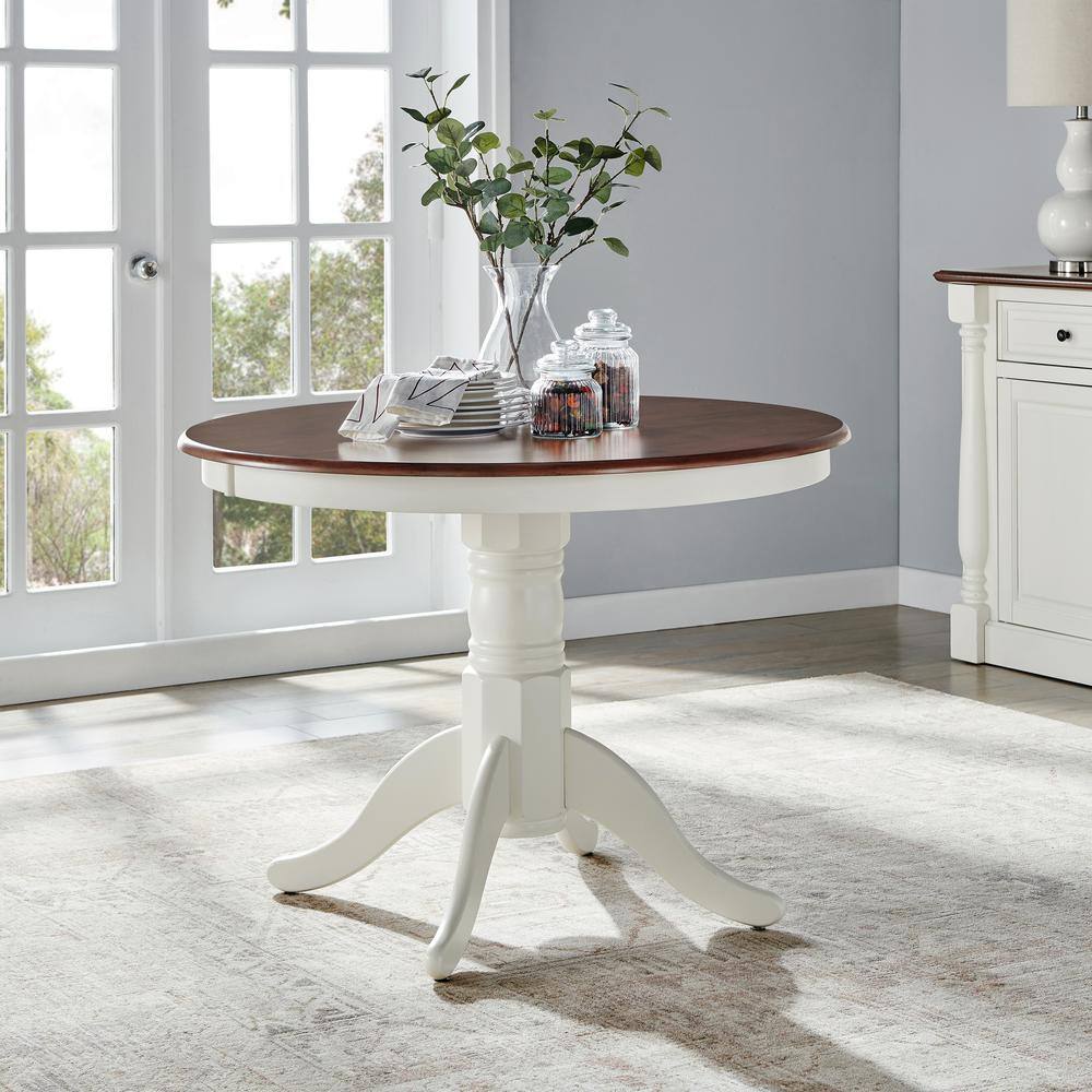Crosley Furniture - Shelby Round Dining Table - White - Thumbnail 2