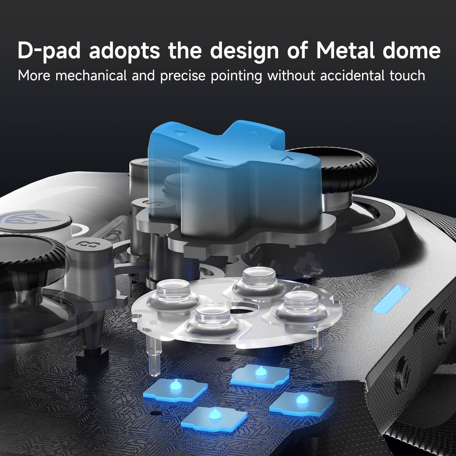 D-pad adopts the design of Metal dome  
More mechanical and precise pointing without accidental touch