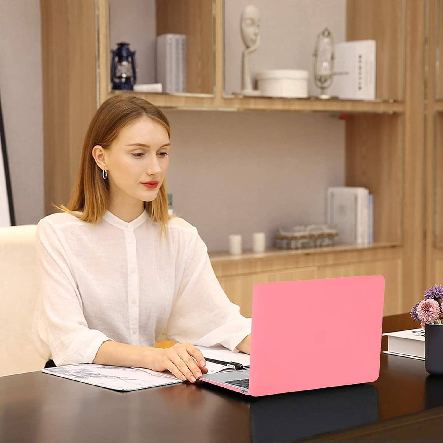 Alt View 2. mosiso - MacBook Pro 13" hard shell case with keyboard skins, screen protector and storage bag - Cream Pink.