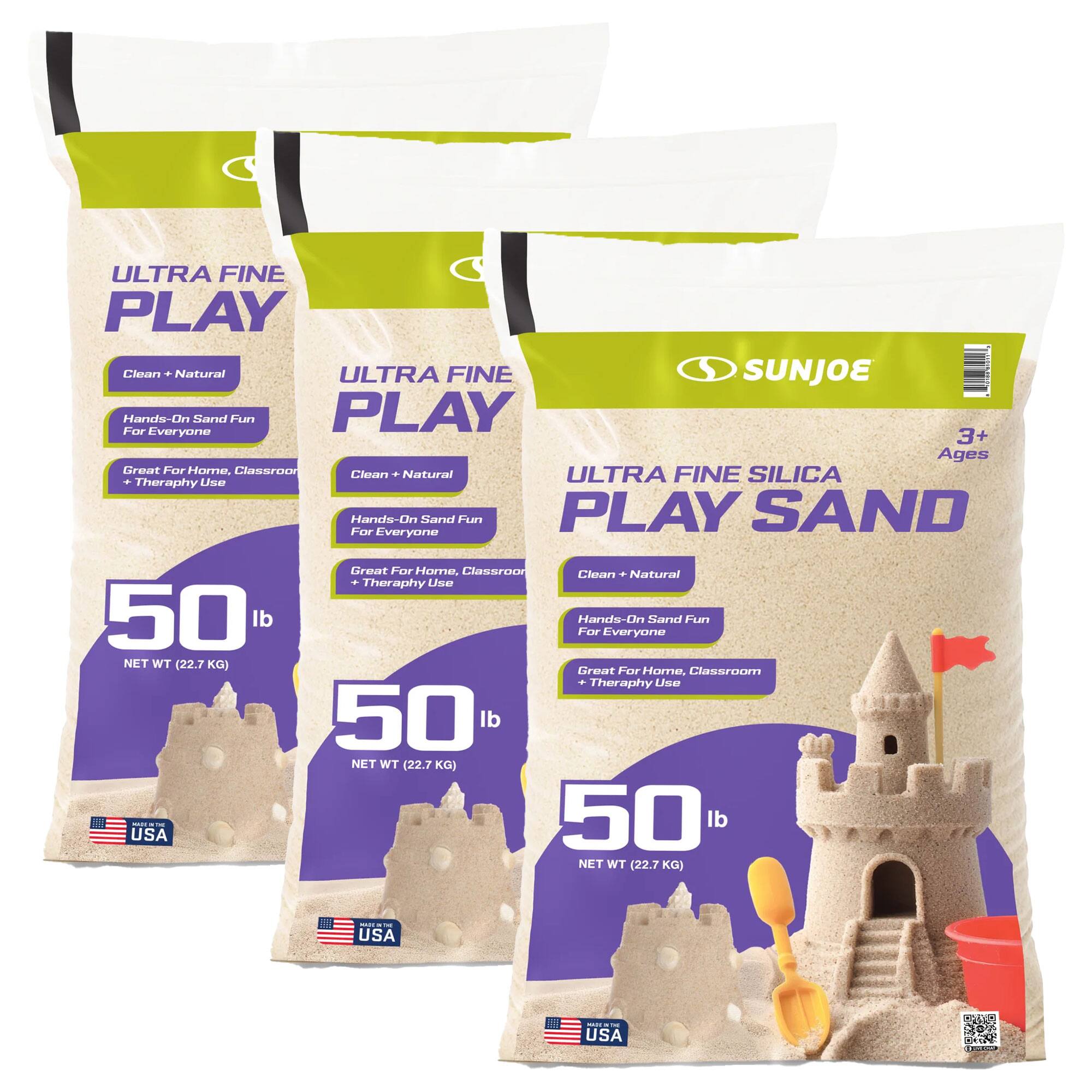 Sun Joe - Ultra Fine Silica Play Sand, Sandboxes & Sensory Tables, 50 lbs, 3 Pack price history on PriceWatchPro
