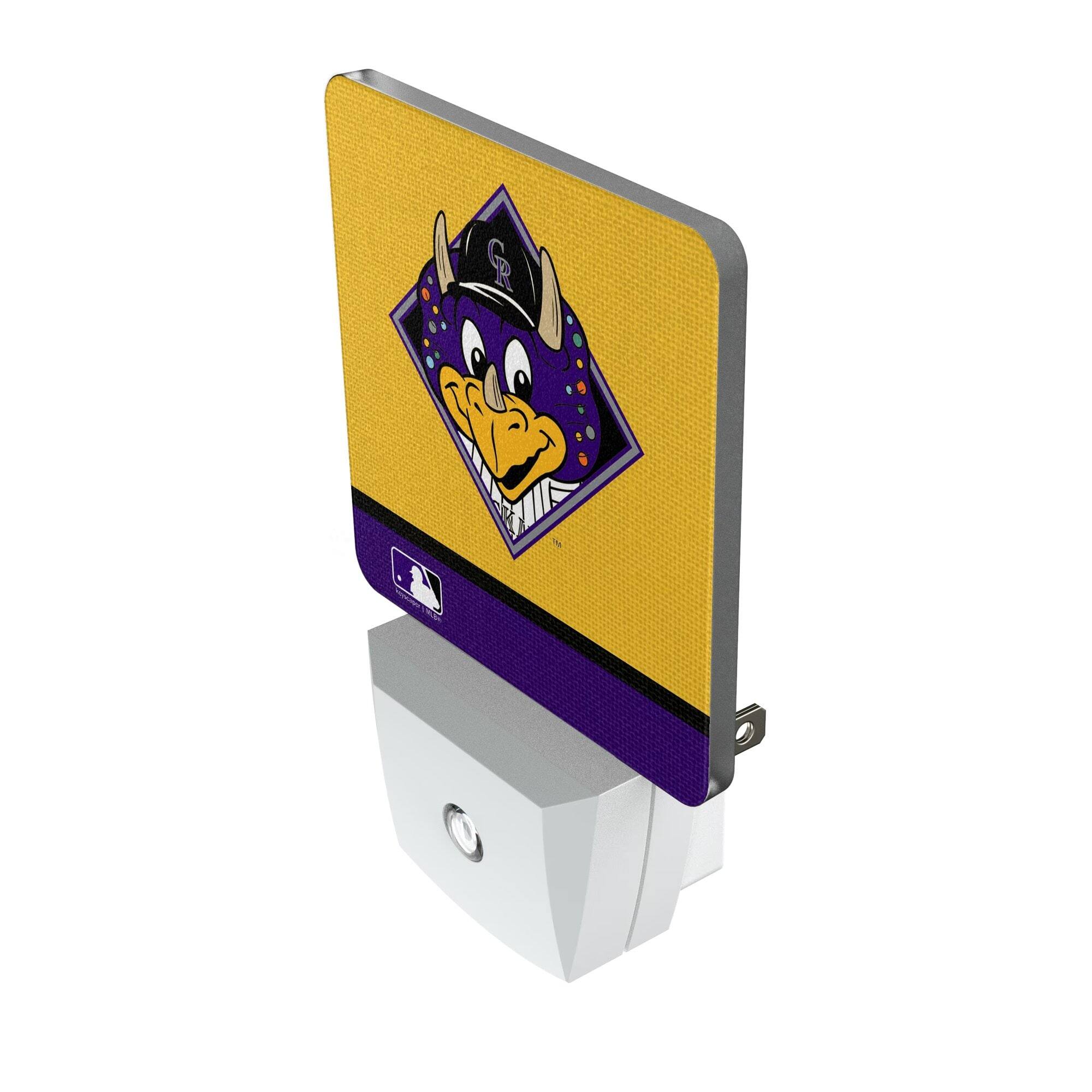 Alt View 1. Keyscaper - Colorado Rockies Stripe Mascot Nightlight 2-Pack - Multicolor.