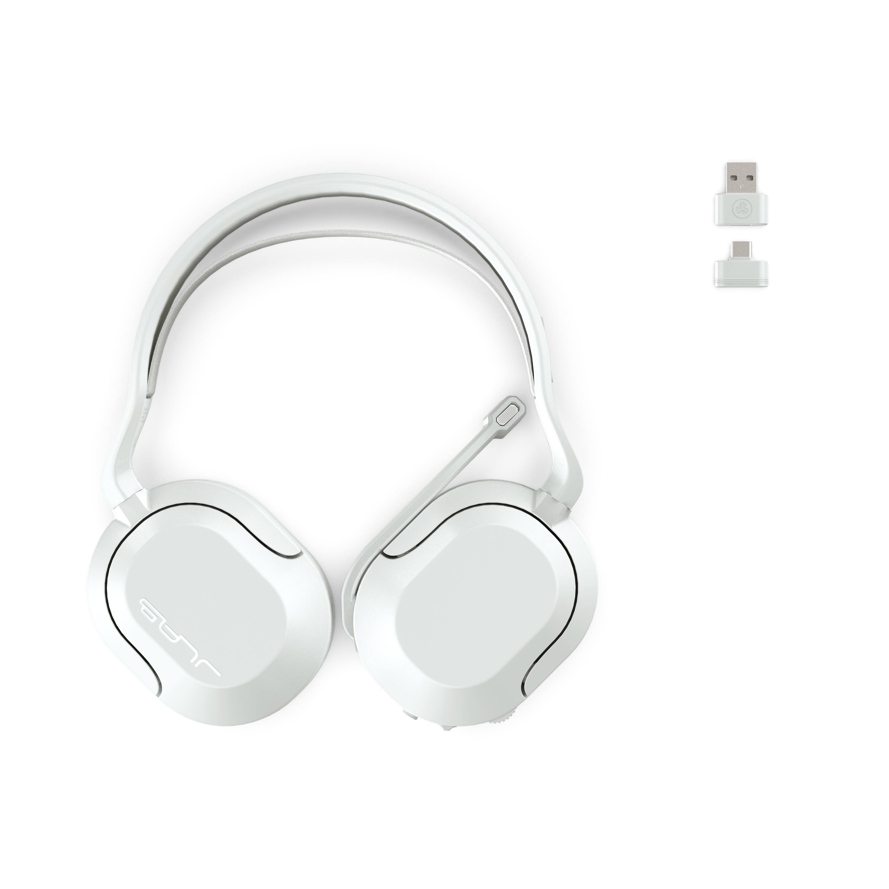 Back. JLab - Nightfall Wireless Over-Ear Gaming Headset - White.