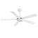 Alt View 8. Breezary - 52" Modern Indoor Ceiling Fan with LED Light, 5 Reversible Plywood Blades, 6-Speed DC Motor, Remote, Timer, 5" Downrod - White.