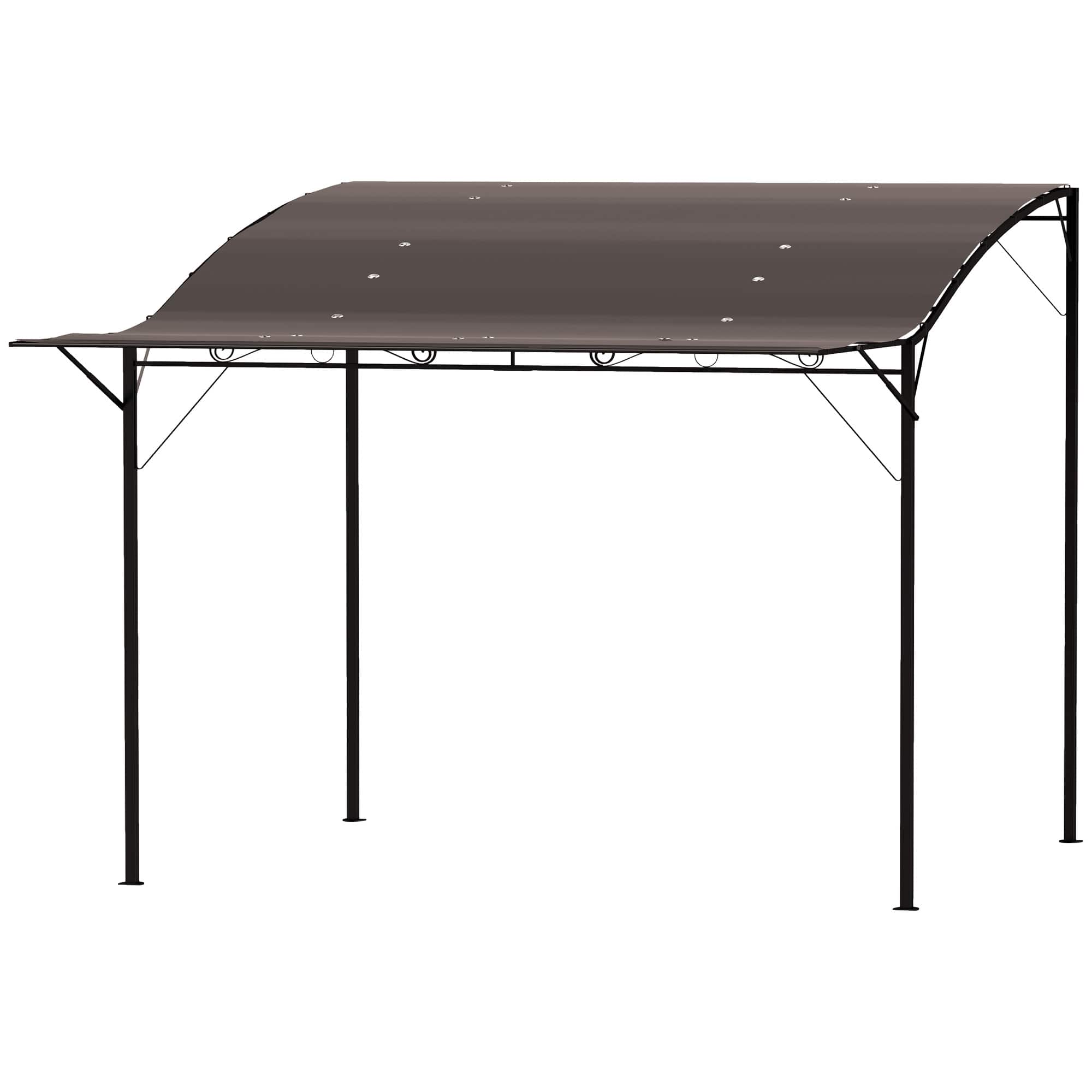 Outsunny - x 8' Outdoor Pergola and Patio Gazebo for Garden, Camper, Deck - Brown