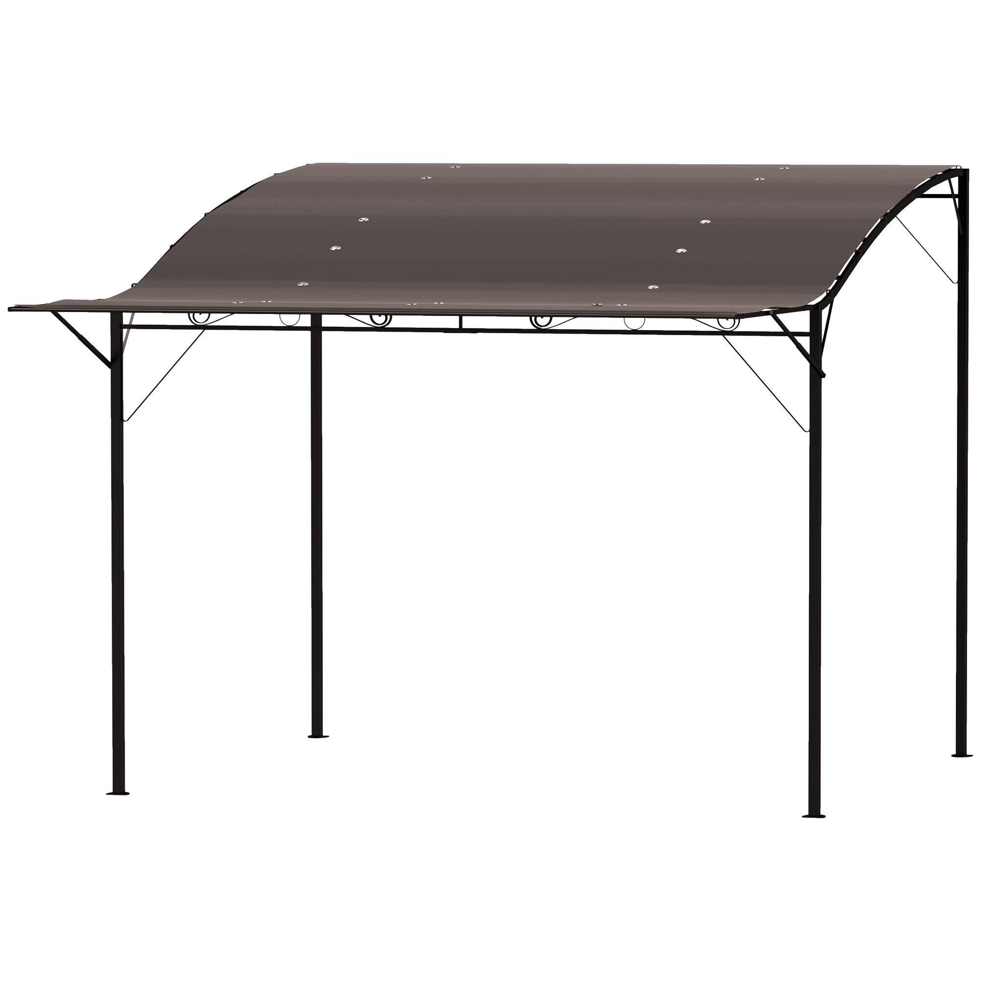 Outsunny - x 8' Outdoor Pergola and Patio Gazebo for Garden, Camper, Deck - Brown