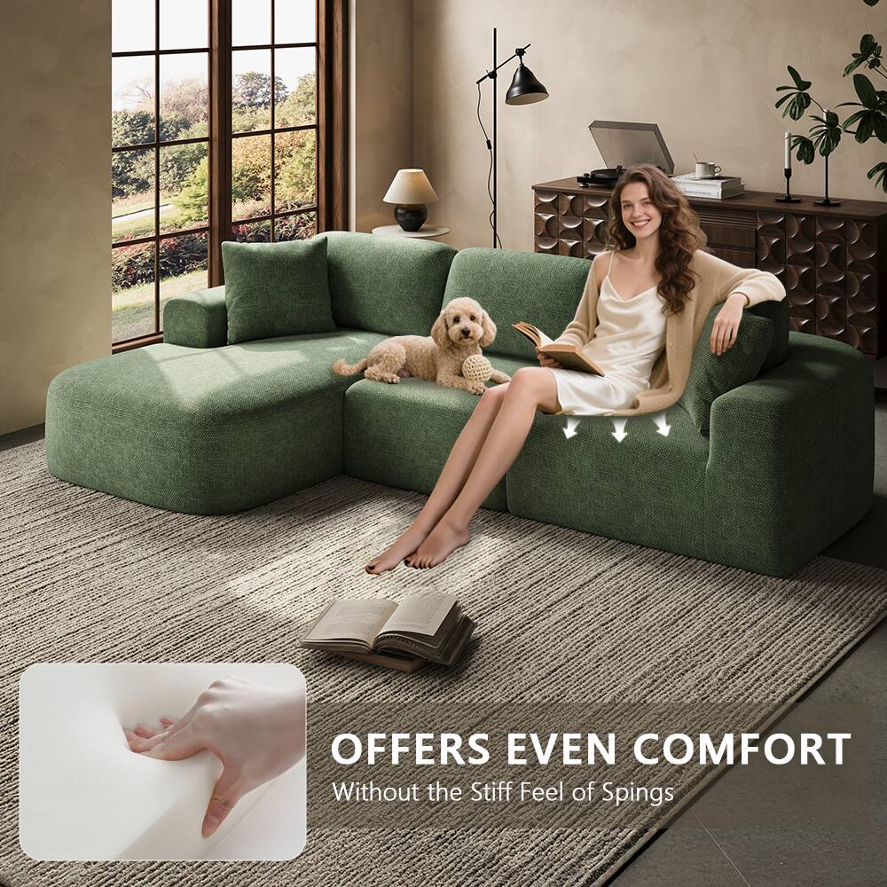 OFFERS EVEN COMFORT  
Without the Stiff Feel of Springs