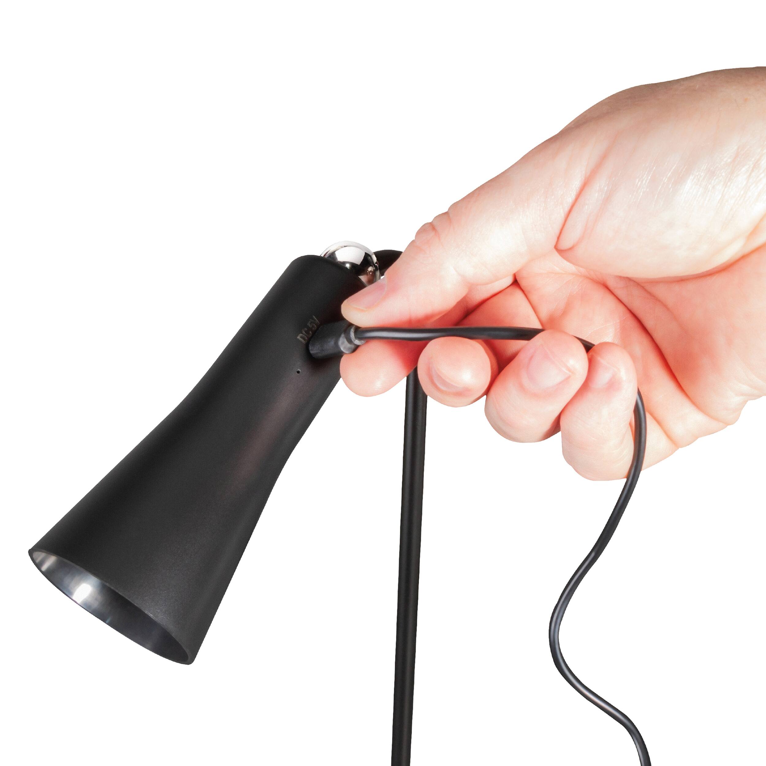 Alt View 4. OttLite - Switch 3-in-1 Rechargeable Task Lamp - Black.