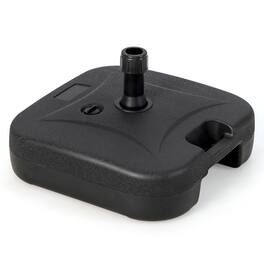 Gymax - Patio Fillable Umbrella Base Stand Water & Sand Filled Weighted Market Pole 1.5'' - Black