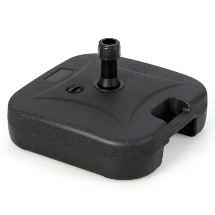 Front. Gymax - Gymax Patio Fillable Umbrella Base Stand Water & Sand Filled Weighted Market Pole 1.5'' - Black.
