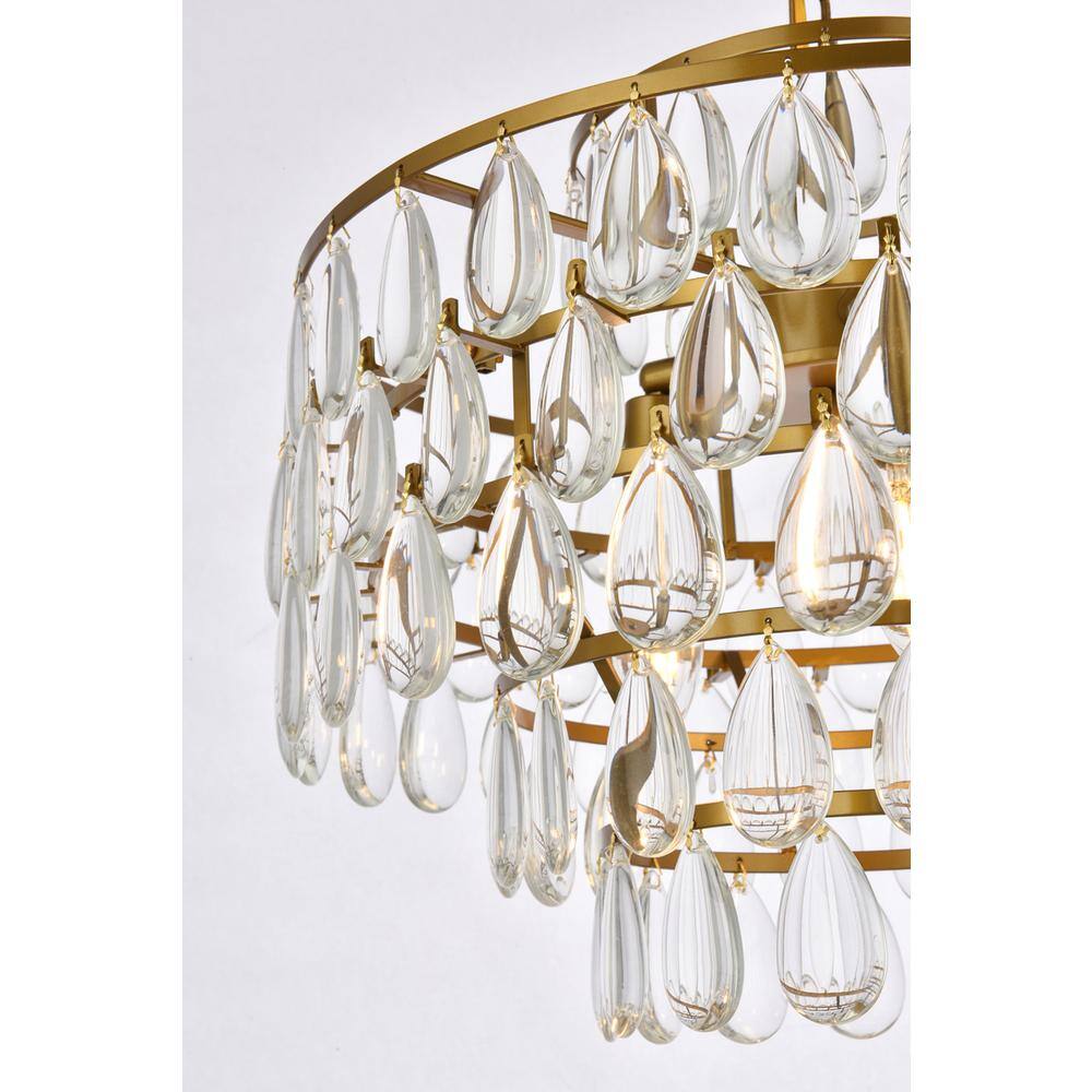 Alt View 2. Elegant Lighting - Mila 16 inch pendant in brass - Brass.