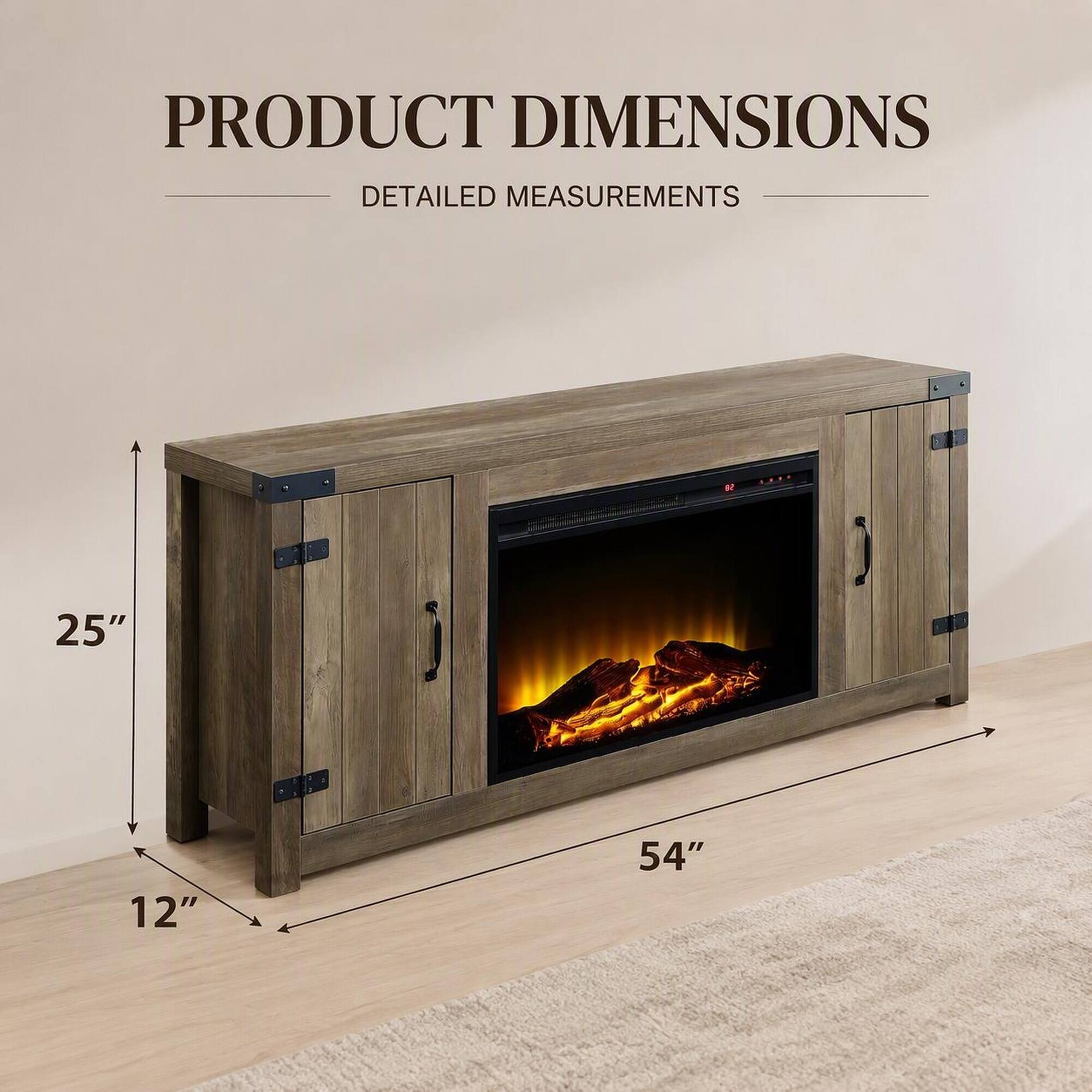 PRODUCT DIMENSIONS  
DETAILED MEASUREMENTS  
25"  
12"  
54"