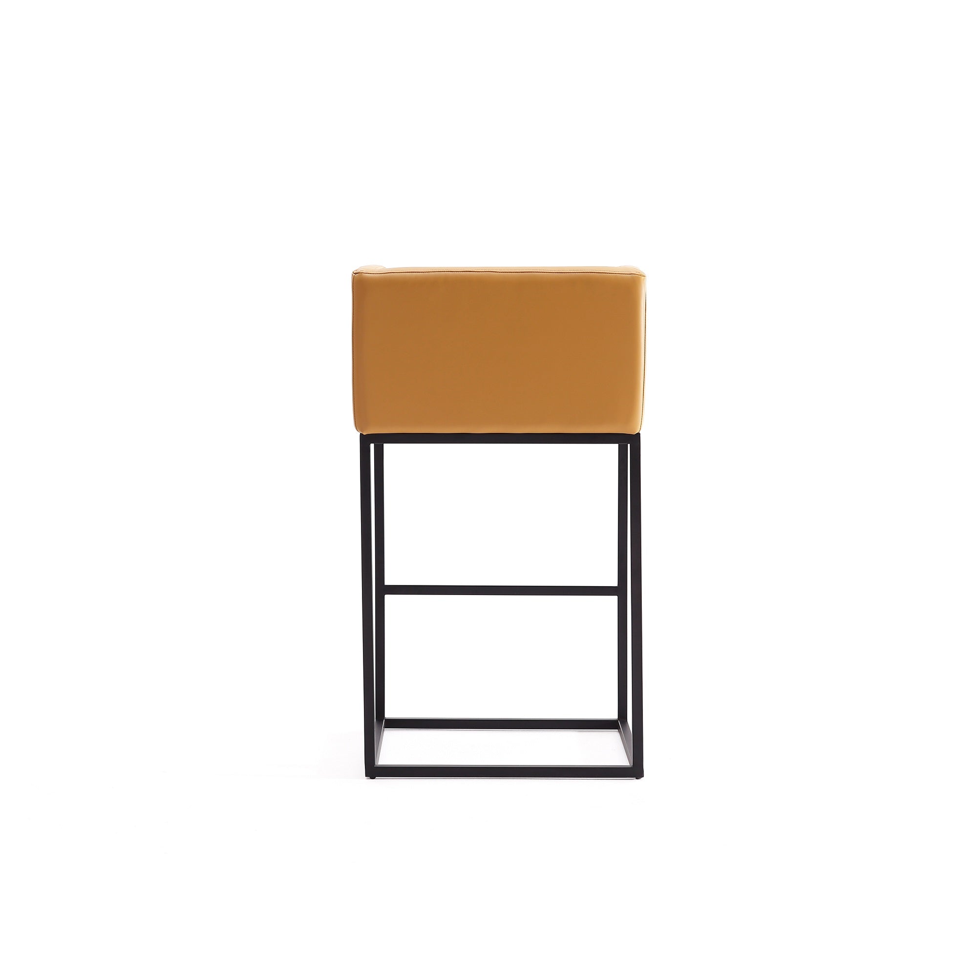 Alt View 2. Manhattan Comfort - Embassy Mid-Century Modern Metal Upholstered Counter Stool - Camel.