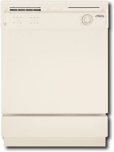 Front Standard. Whirlpool - 24" Built-in Dishwasher - Biscuit-on-Biscuit.