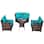 Dark Brown/Turquoise