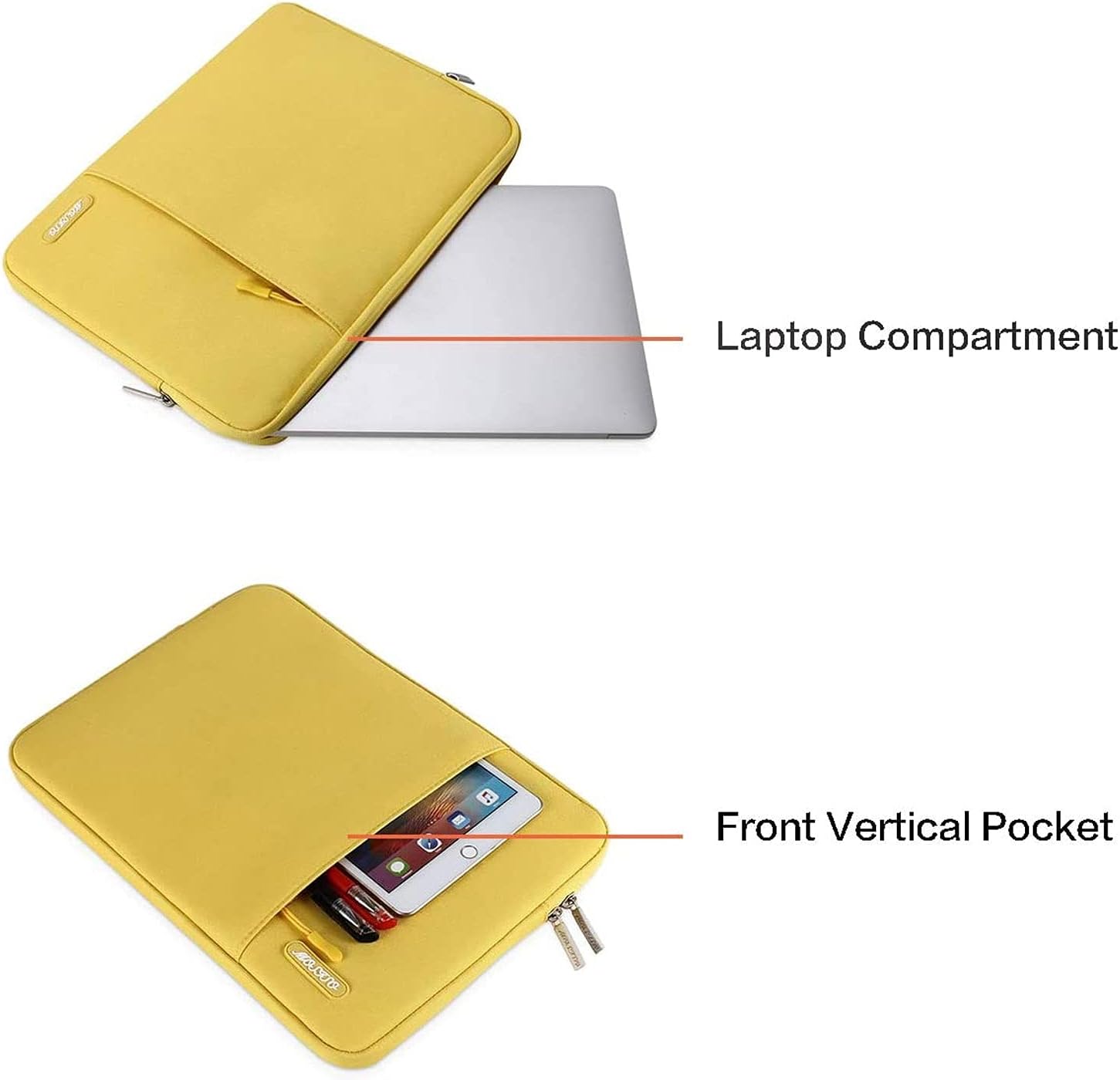 Laptop Compartment  
Front Vertical Pocket